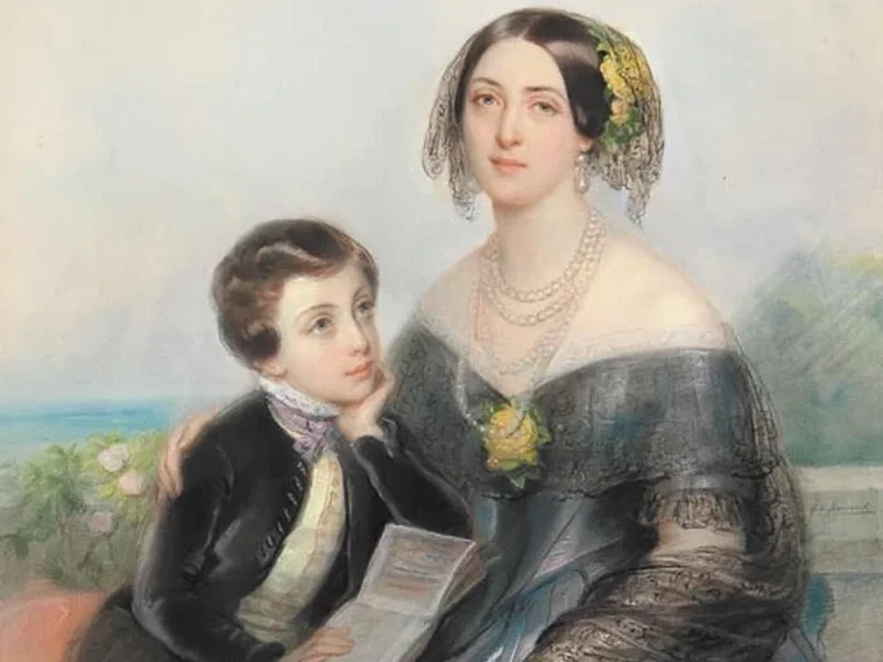 1806-Laure Houssaye de Leomenil - A.Demidova con il figlio Paul